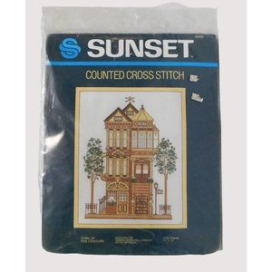 Vintage 1983 Sunset Turn of the Century Counted Cross Stitch Kit 2945 Sealed